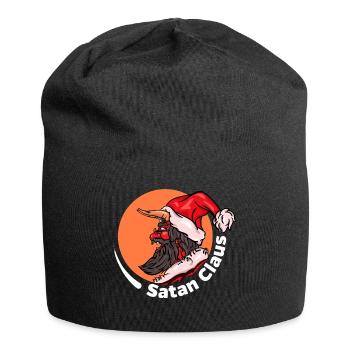 Bad Santa Claus Satan Claus Père Noël - Bonnet en jersey - noir - Devant