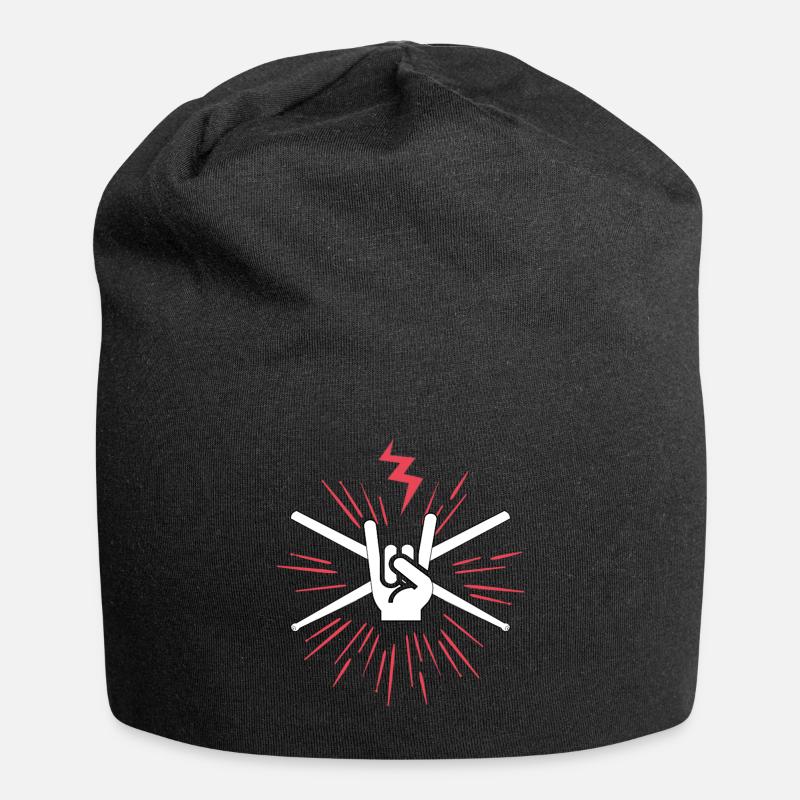 Batterie Batterie Batteur RocknRoll Batteur - Bonnet en jersey - noir