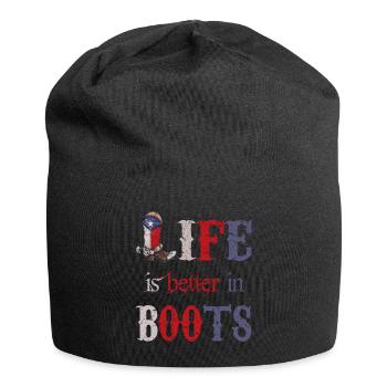 Cowboy Dallas Texas Cowboy Boots - Jersey Beanie - black - Front
