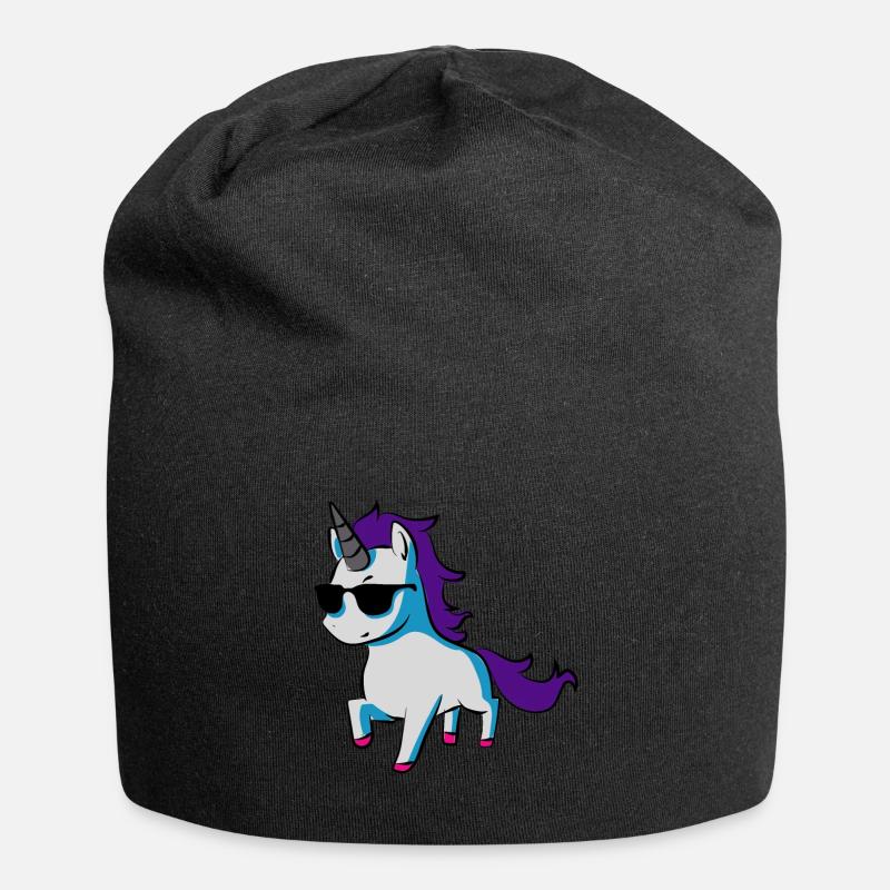 Licorne rapide - Bonnet en jersey - noir