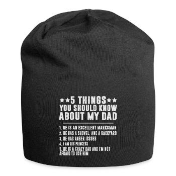 Father and daughter daddy's darling daughter - Jersey Beanie - black - Front