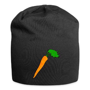 carrot carrot garden vegetable harvest carrot turnip - Jersey Beanie - black - Front