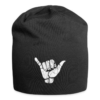 Shaka Handzeichen Hang - Jersey-Beanie - Schwarz - Vorne