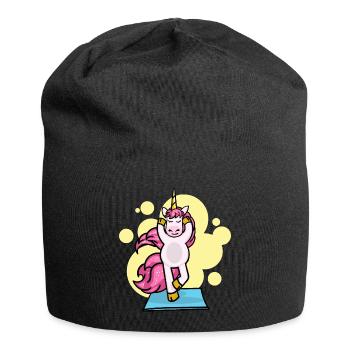 Pilates Unicorn Exercise Workout Workout Gym - Bonnet en jersey - noir - Devant