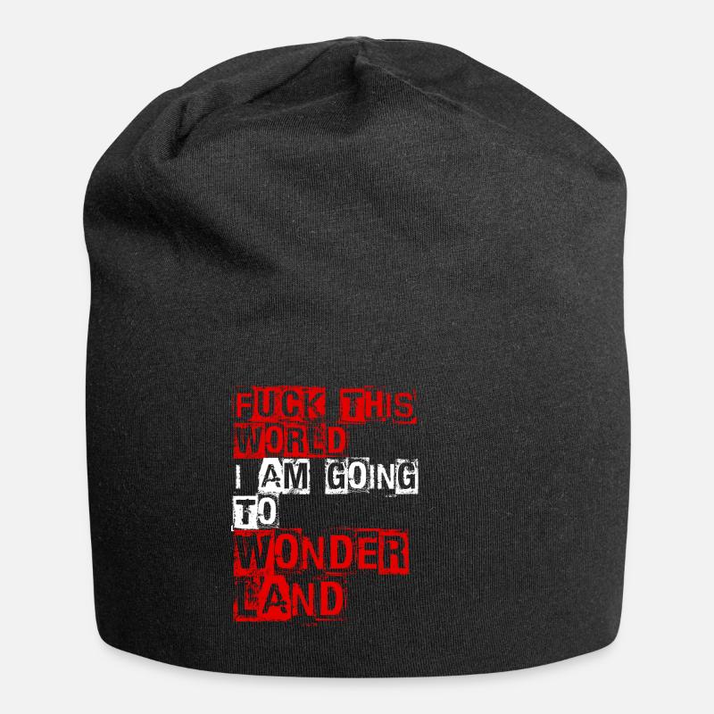 Scheiß drauf - Jersey-Beanie - Schwarz