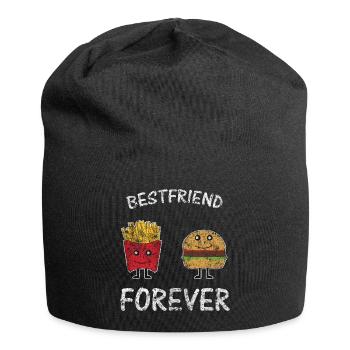 Meilleur repas des amis - Bonnet en jersey - noir - Devant