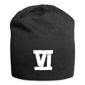 Six - ruban VI - Bonnet en jersey - noir - Devant