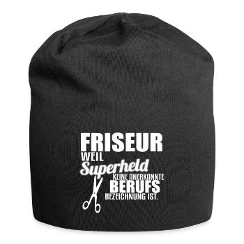 Friseur Friseurin - Jersey-Beanie - Schwarz - Vorne
