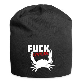 FUCK CANCER - CANCER - DISEASE - Jersey Beanie - black - Front