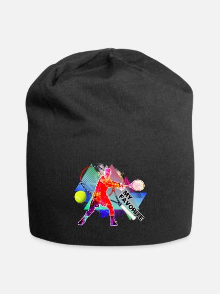 tennis - Jersey-Beanie - Schwarz