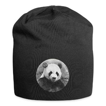 Panda - Jersey-Beanie - Schwarz - Vorne