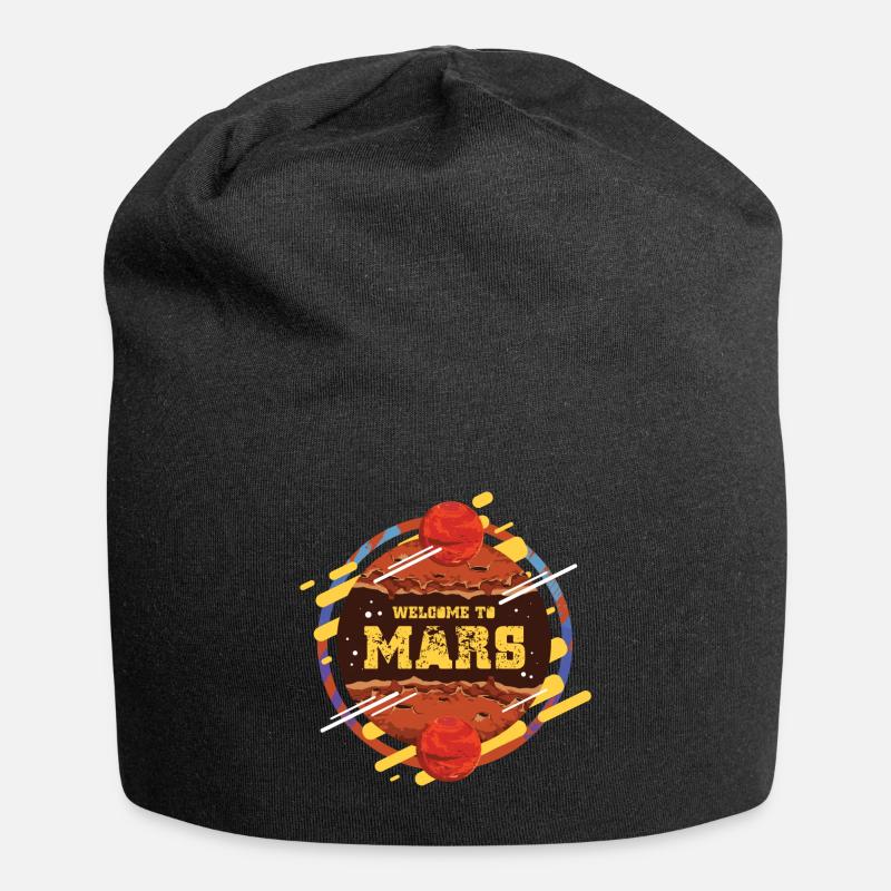Willkommen auf dem Mars Geschenksidee - Jersey-Beanie - Schwarz