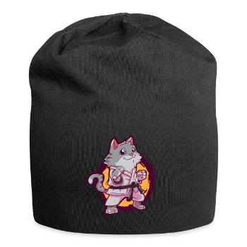 Cat rate Cat Cat Fille d'arts martiaux - Bonnet en jersey - noir - Devant