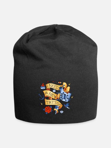Tattoo Tattowing Tattowierer - Jersey Beanie - black
