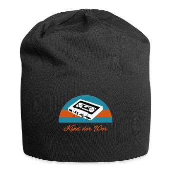 Kind der 90er Kassette - Jersey-Beanie - Schwarz - Vorne