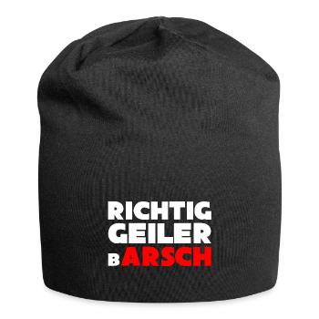 Richtig geiler Barsch Barsche angeln t shirt Angel - Jersey-Beanie - Schwarz - Vorne