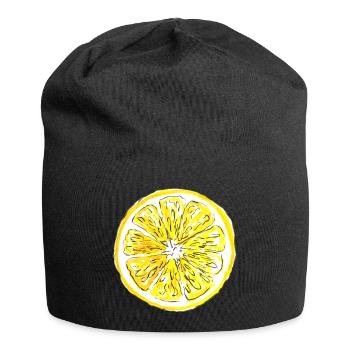 Zitrone - Jersey-Beanie - Schwarz - Vorne