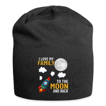 Familie - Jersey-Beanie - Schwarz - Vorne