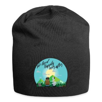 Randonnée vacances montagne liberté chien cadeau - Bonnet en jersey - noir - Devant