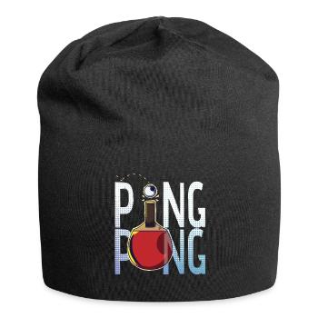 Cadeau de maître de tennis de table Word Ping Pong - Bonnet en jersey - noir - Devant