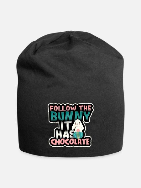 Osterhase - Jersey-Beanie - Schwarz