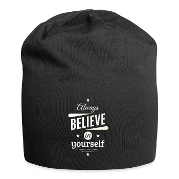 Glaube - Jersey-Beanie - Schwarz - Vorne