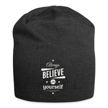 Glaube - Jersey-Beanie - Anthrazit - Vorne