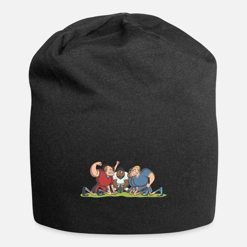 Rugby Scrum Geschenk Idee - Jersey-Beanie - Schwarz