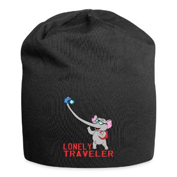 Solo? Allein? Reisender Ein schönes reisendes - Jersey-Beanie - Schwarz - Vorne