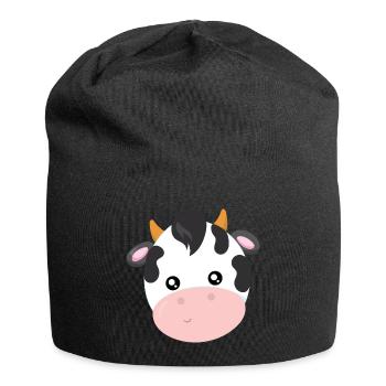 vache - Bonnet en jersey - noir - Devant