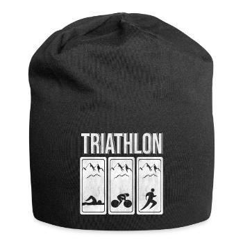 Natation vélo course triathlon triathlon - Bonnet en jersey - noir - Devant