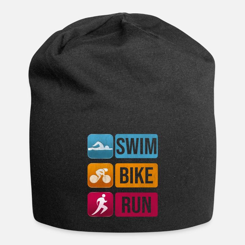 Triathlon - Bonnet en jersey - noir