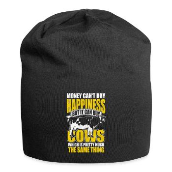 Farmer farmer's farmer farm farmer cow cows - Jersey Beanie - black - Front