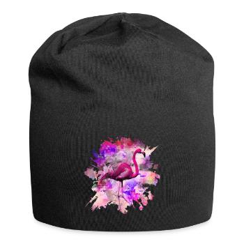 Pink flamingo - Jersey Beanie - black - Front