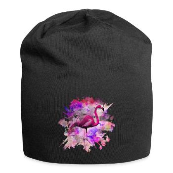 Pink Flamingo - Jersey Beanie - black - Front