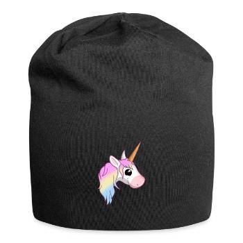 Licorne licornes licorne mignon - Bonnet en jersey - noir - Devant