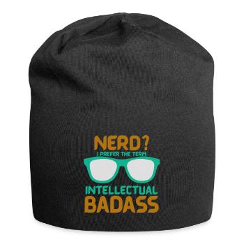 nerd - Jersey-Beanie - Schwarz - Vorne