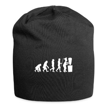 Kebab Evolution Kebap Döner Spieß Lustig Essen - Jersey-Beanie - Schwarz - Vorne