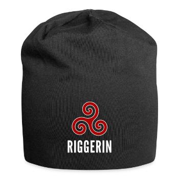 "Riggerin '- dark textiles - Jersey Beanie - black - Front