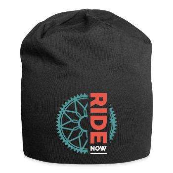ride bike team club club logo symbol sprocket - Jersey Beanie - black - Front