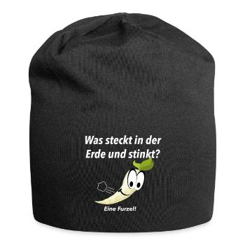 LUSTIGE SPRÜCHE T-Shirt GESCHENKIDEE - Furzel - Jersey-Beanie - Schwarz - Vorne