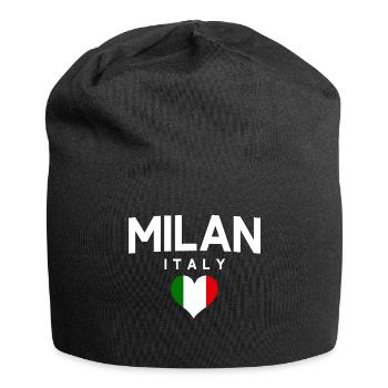 Milan Italy Mailand Italien - Jersey-Beanie - Schwarz - Vorne