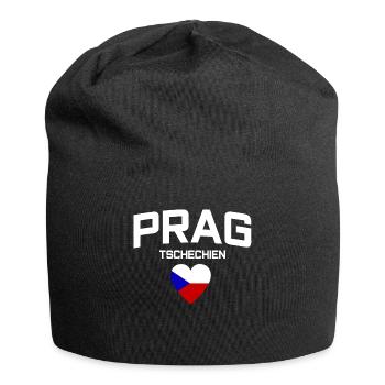 Prag Tschechien - Jersey-Beanie - Schwarz - Vorne