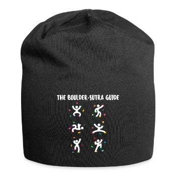 Boulder Funny Funny Humorous Climbing Rock Face - Jersey Beanie - black - Front