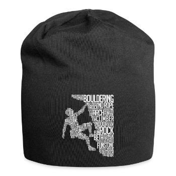Boulder Climbing Mountaineering Rock Face Mountaineers - Jersey Beanie - black - Front