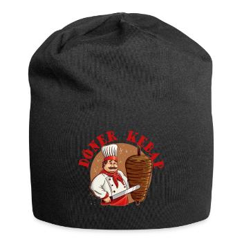 Döner Kebab Kebap Grillen Grillfleisch Spieß - Jersey-Beanie - Schwarz - Vorne