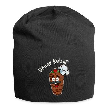 Döner Kebap Kebab Grillfleisch Spieß Essen Lustig - Jersey-Beanie - Schwarz - Vorne