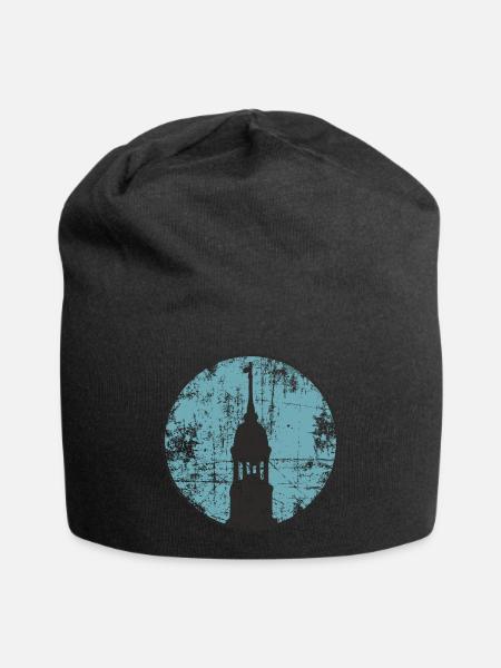 Hamburg Michel (Vintage/Hellblau) - Jersey-Beanie - Schwarz