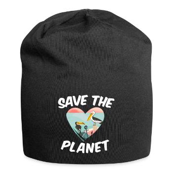 Save The Planet - Jersey-Beanie - Schwarz - Vorne