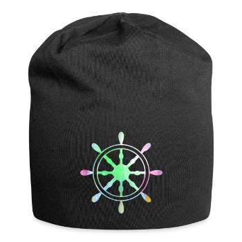 Steering Wheel Captain Boat Boat Sailboat Pirate Sea - Jersey Beanie - black - Front